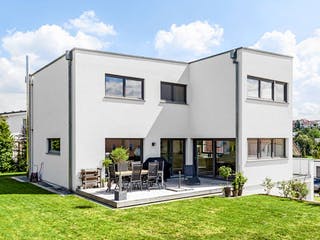 Fertighaus Architektenhaus 772.321 von Beilharz Schlüsselfertig ab 300000€, Cubushaus Außenansicht 2