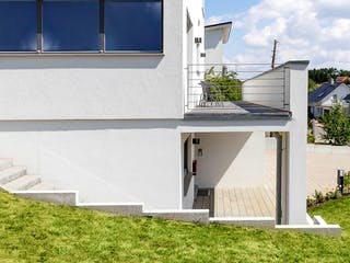 Fertighaus Architektenhaus 772.321 von Beilharz Schlüsselfertig ab 300000€, Cubushaus Außenansicht 3