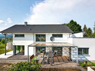 Fertighaus Architektenhaus 772.342 von Beilharz Schlüsselfertig ab 300000€, Satteldach-Klassiker Außenansicht 2