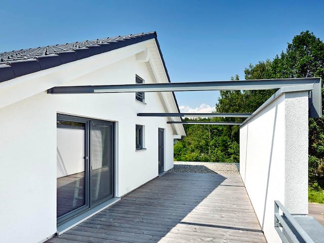 Fertighaus Architektenhaus 772.342 von Beilharz Schlüsselfertig ab 300000€, Satteldach-Klassiker Außenansicht 5