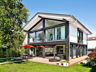 Fertighaus Architektenhaus 772.413 von Beilharz Schlüsselfertig ab 300000€, Satteldach-Klassiker Außenansicht 1
