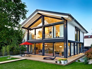 Fertighaus Architektenhaus 772.413 von Beilharz Schlüsselfertig ab 300000€, Satteldach-Klassiker Außenansicht 2