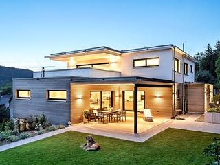 Fertighaus Architektenhaus 772.419 von Beilharz Schlüsselfertig ab 300000€, Cubushaus Außenansicht 2