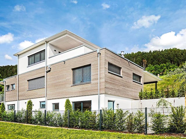 Fertighaus Architektenhaus 772.419 von Beilharz Schlüsselfertig ab 300000€, Cubushaus Außenansicht 5