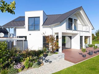 Fertighaus Architektenhaus 772.367 von Beilharz Schlüsselfertig ab 300000€, Satteldach-Klassiker Außenansicht 1