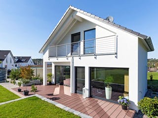 Fertighaus Architektenhaus 772.367 von Beilharz Schlüsselfertig ab 300000€, Satteldach-Klassiker Außenansicht 2