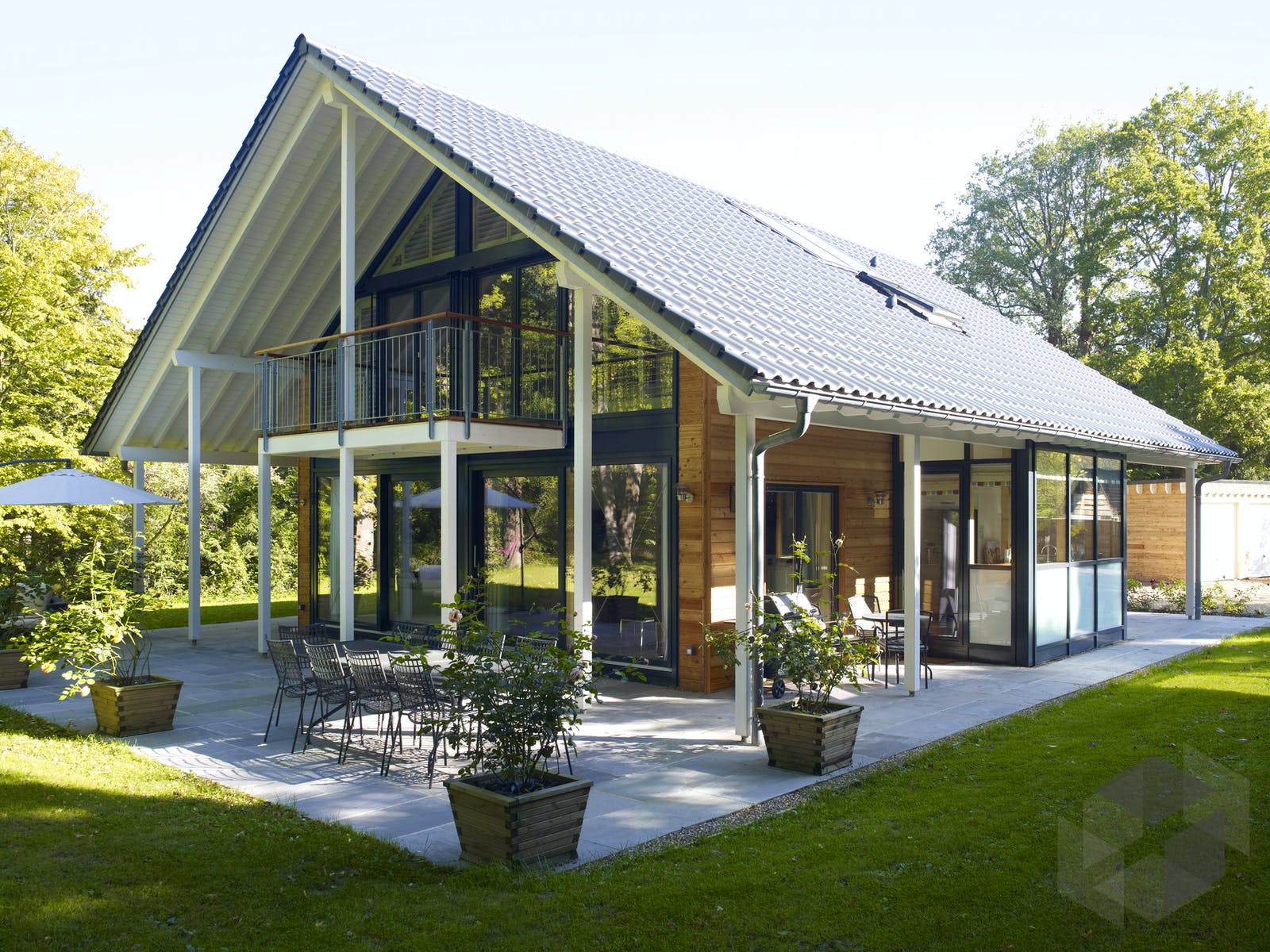Einfamilienhaus Architektur aus Glas von Baufritz Fertighaus.de Einfamilienhaus Architektur aus Glas von Baufritz Fertighaus.de
