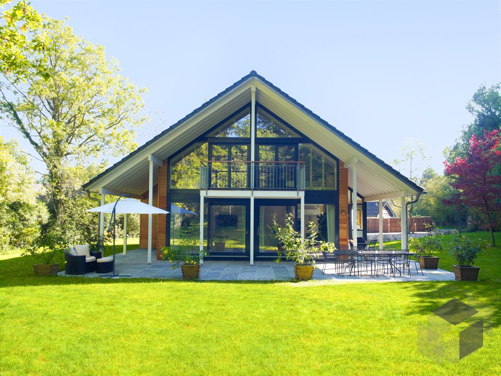 Einfamilienhaus Architektur aus Glas von Baufritz  Fertighaus de