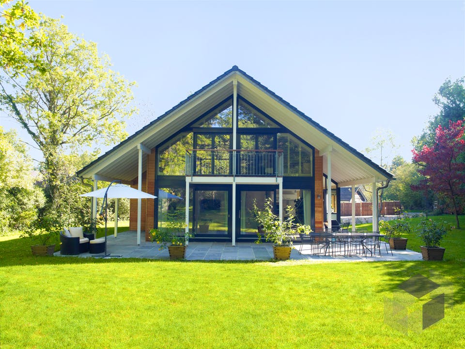 Architektur aus Glas von Baufritz Außenansicht