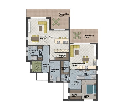 Massivhaus Berlin von ARGISOL-Bausysteme Bausatzhaus ab 74440€, Cubushaus Grundriss 1