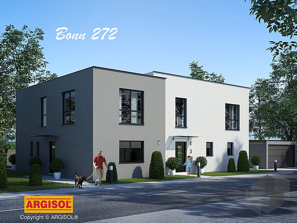 Massivhaus Bonn von ARGISOL-Bausysteme Bausatzhaus ab 67050€, Cubushaus Außenansicht 1