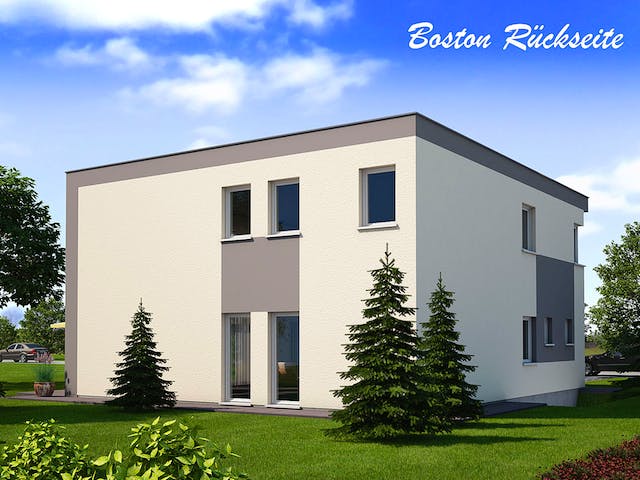 Massivhaus Boston von ARGISOL-Bausysteme Bausatzhaus ab 58390€, Cubushaus Außenansicht 2