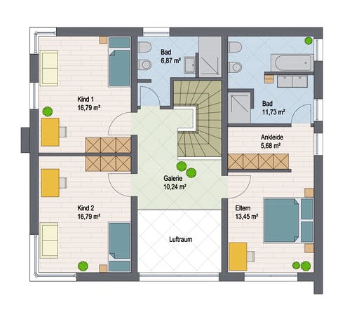 Massivhaus Boston von ARGISOL-Bausysteme Bausatzhaus ab 58390€, Cubushaus Grundriss 2