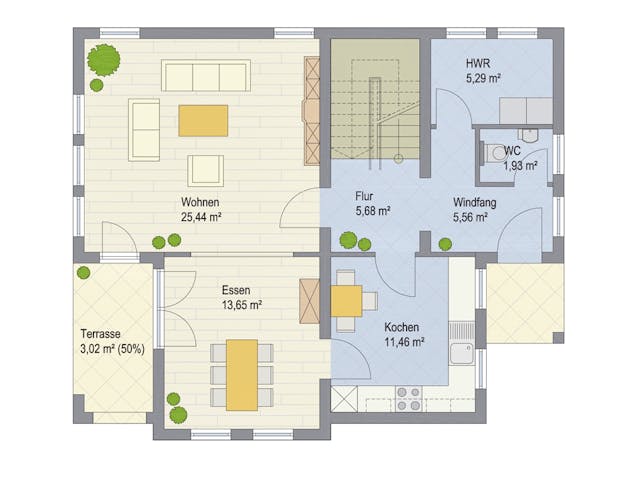 Massivhaus City von ARGISOL-Bausysteme Bausatzhaus ab 44690€, Pultdachhaus Grundriss 1 Massivhaus City von ARGISOL-Bausysteme Bausatzhaus ab 44690€, Pultdachhaus Grundriss 1