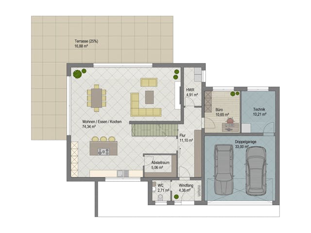 Massivhaus Denver von ARGISOL-Bausysteme Bausatzhaus ab 71820€, Cubushaus Grundriss 1 Massivhaus Denver von ARGISOL-Bausysteme Bausatzhaus ab 71820€, Cubushaus Grundriss 1