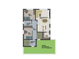 Massivhaus Franklin von ARGISOL-Bausysteme Bausatzhaus ab 91470€, Cubushaus Grundriss 2