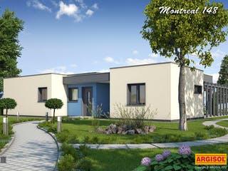 Massivhaus Montreal I von ARGISOL-Bausysteme Bausatzhaus ab 41790€, Bungalow Außenansicht 1
