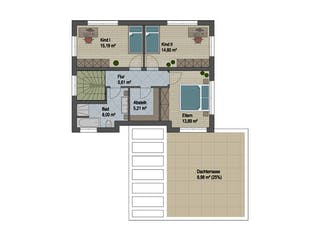 Massivhaus Springfield von ARGISOL-Bausysteme Bausatzhaus ab 55500€, Stadtvilla Grundriss 2