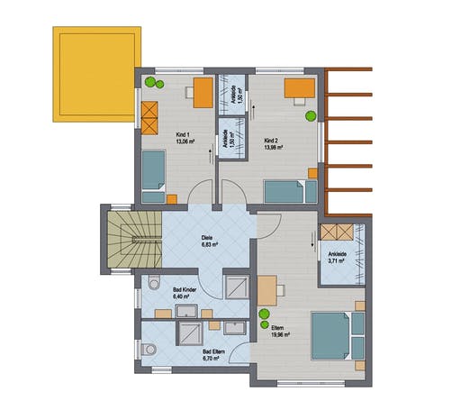 Massivhaus Stanford von ARGISOL-Bausysteme Bausatzhaus ab 58110€, Cubushaus Grundriss 2