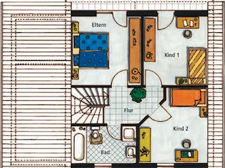 Massivhaus Ariano von VARIANT-HAUS Bausatzhaus ab 40663€, Satteldach-Klassiker Grundriss 2