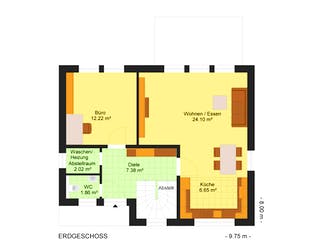 Fertighaus Arta 128 von Klaus Kowalski Immobilien Schlüsselfertig ab 216295€, Pultdachhaus Grundriss 2