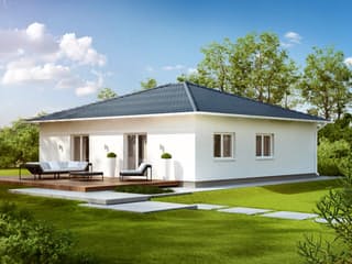 Fertighaus Das Ausgewogene 105 (inaktive) von ekodom Schlüsselfertig ab 155165€, Bungalow Außenansicht 1
