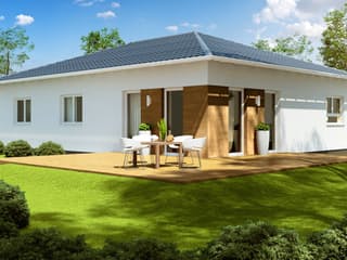 Fertighaus Das Ausgewogene 123 (inaktive) von ekodom Schlüsselfertig ab 164628€, Bungalow Außenansicht 1