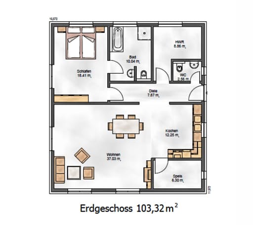 Das Ausgewogene 105 Floorplan 1