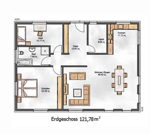 Das Ausgewogene 123 Floorplan 1