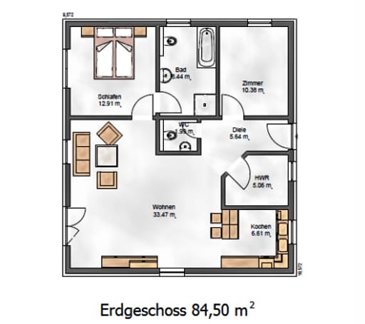 Das Ausgewogene 86 Floorplan 1