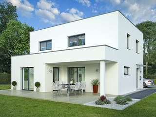 Massivhaus Fortuna I von AUST-Bau Schlüsselfertig ab 254700€, Cubushaus Außenansicht 1