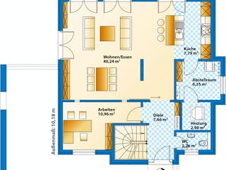 Fertighaus Musterhaus Köln von SCHWABENHAUS, Cubushaus Grundriss 2