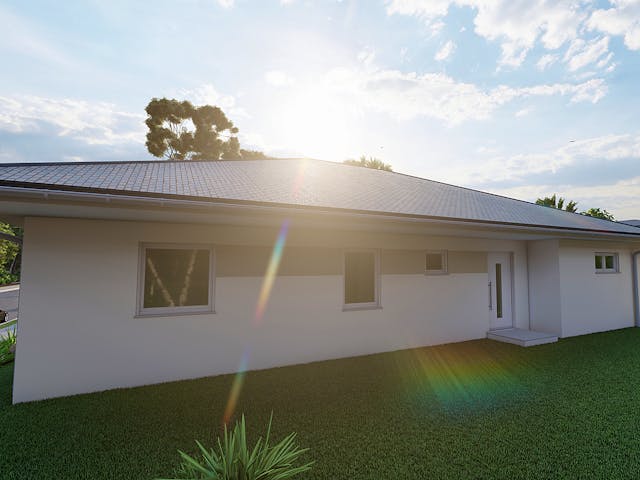 Massivhaus Geranie von AVOS Hausbau Schlüsselfertig ab 414000€, Bungalow Außenansicht 2