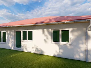 Massivhaus Kiefer von AVOS Hausbau Schlüsselfertig ab 297500€, Bungalow Außenansicht 4