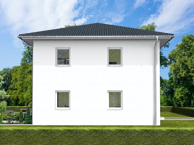 Massivhaus Pia von AVOS Hausbau Schlüsselfertig ab 299800€, Stadtvilla Außenansicht 3