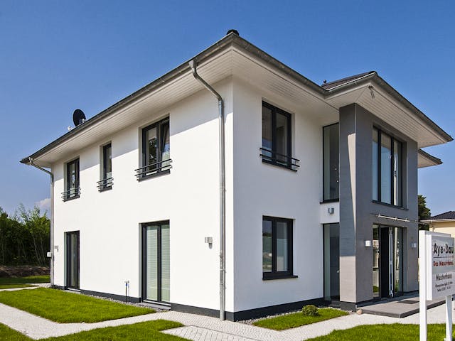 Massivhaus Babelsberg von Aye-Bau Schlüsselfertig ab 536400€, Stadtvilla Außenansicht 2