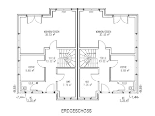 Massivhaus Bremen von Aye-Bau Schlüsselfertig ab 312900€, Satteldach-Klassiker Grundriss 1