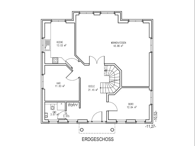 Massivhaus Grunewald von Aye-Bau Schlüsselfertig ab 457500€, Stadtvilla Grundriss 1 Massivhaus Grunewald von Aye-Bau Schlüsselfertig ab 457500€, Stadtvilla Grundriss 1
