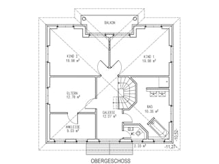 Massivhaus Grunewald von Aye-Bau Schlüsselfertig ab 457500€, Stadtvilla Grundriss 2