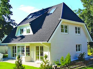Massivhaus Hildesheim von Aye-Bau Schlüsselfertig ab 380500€, Satteldach-Klassiker Außenansicht 1