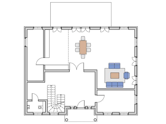 Massivhaus Köpenick von Aye-Bau, Stadtvilla Grundriss 1