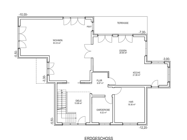 Massivhaus Schlachtensee von Aye-Bau Schlüsselfertig ab 871800€, Stadtvilla Grundriss 1 Massivhaus Schlachtensee von Aye-Bau Schlüsselfertig ab 871800€, Stadtvilla Grundriss 1
