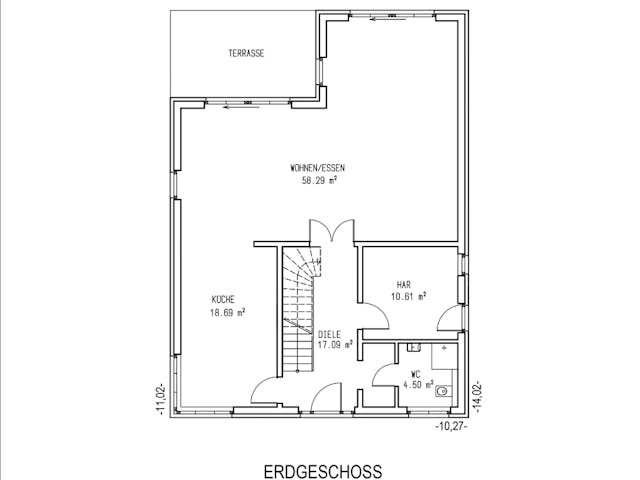 Massivhaus Weimar von Aye-Bau Schlüsselfertig ab 452600€, Cubushaus Grundriss 1 Massivhaus Weimar von Aye-Bau Schlüsselfertig ab 452600€, Cubushaus Grundriss 1
