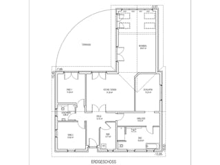 Massivhaus Weißensee von Aye-Bau Schlüsselfertig ab 399400€, Bungalow Grundriss 1