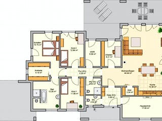 Fertighaus Karibio von Fingerhut Haus Schlüsselfertig ab 565326€, Bungalow Grundriss 1