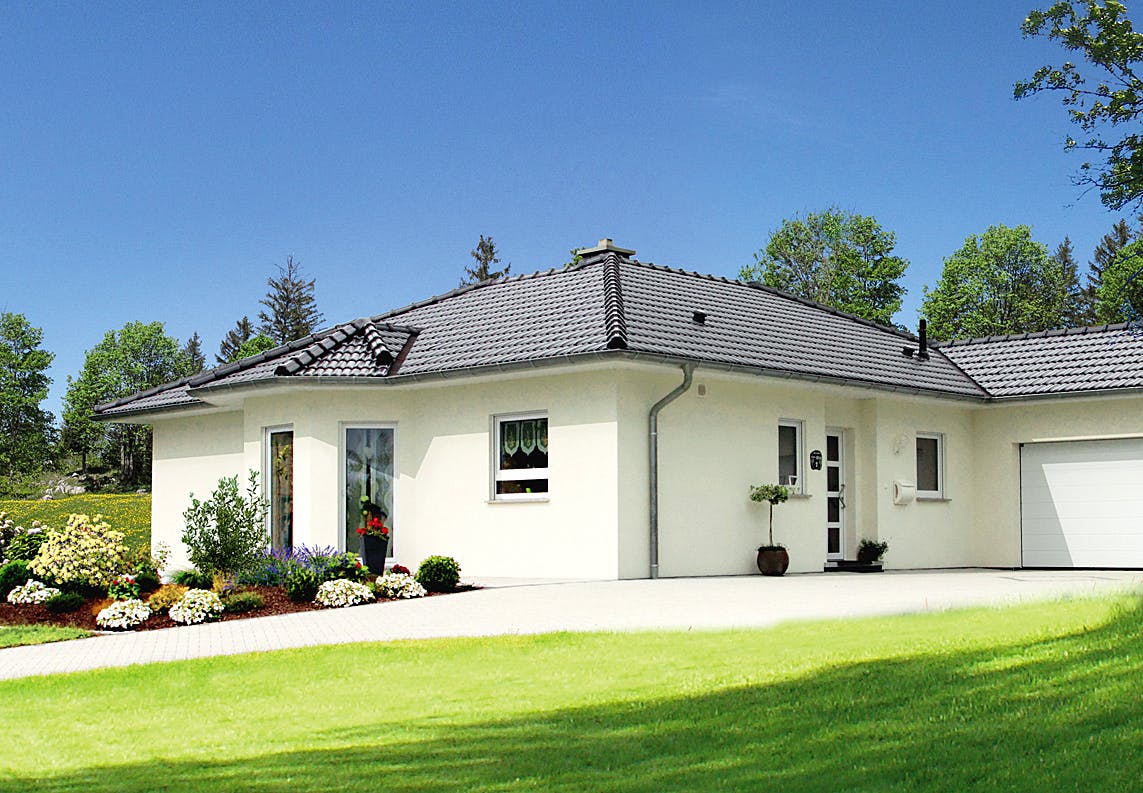 Fertighaus Loko von FINGERHUT-HAUS Schlüsselfertig ab 456074€, Bungalow Außenansicht 1