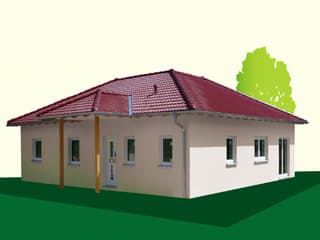 Fertighaus B110 von Sachsenheimer Fertighaus Schlüsselfertig ab 174630€, Bungalow Außenansicht 1