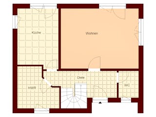 Massivhaus Stadthaus 124 von TIMOWA Massivhäuser Schlüsselfertig ab 273900€, Stadtvilla Grundriss 1