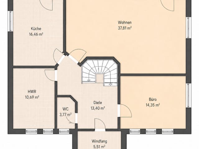Massivhaus Stadthaus 200 von TIMOWA Massivhäuser Schlüsselfertig ab 393900€, Stadtvilla Grundriss 1