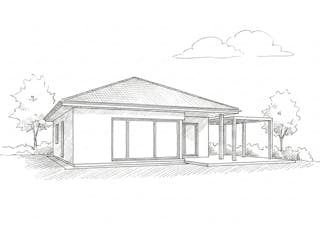 Massivhaus Bungalow 100 von Ever Energy Home, Bungalow Außenansicht 1